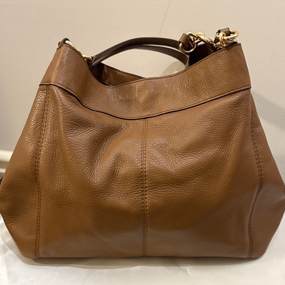 Coach Lexy Tan Leather Hobo Bag - Picture 2 of 11